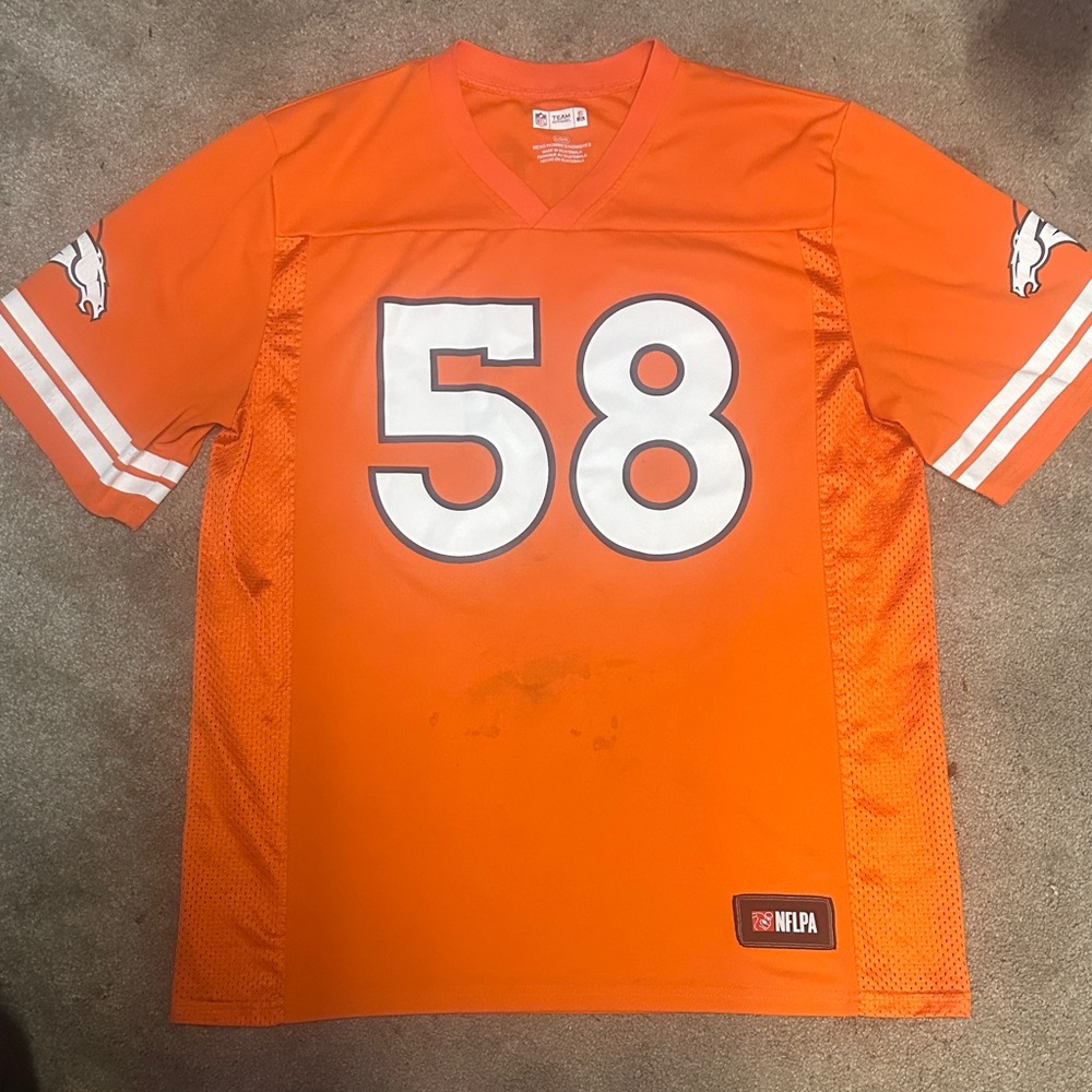 NFL Denver Broncos Von Miller #58 Orange Jersey Mens Football Team Size L
